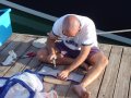 Robert taking out engine frustrations.